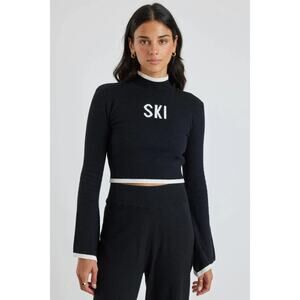Year of Ours Ski Bell Sleeve Crop Sweater Size Small